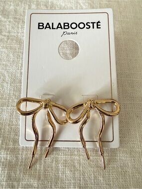 Balaboosté Paris Gold-Tone Bow Drop Earrings